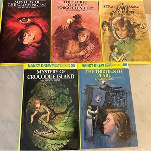 Nancy Drew Mysteries 5 Vintage Books Glossy Flashlight Mystery 51 52 54 55 56